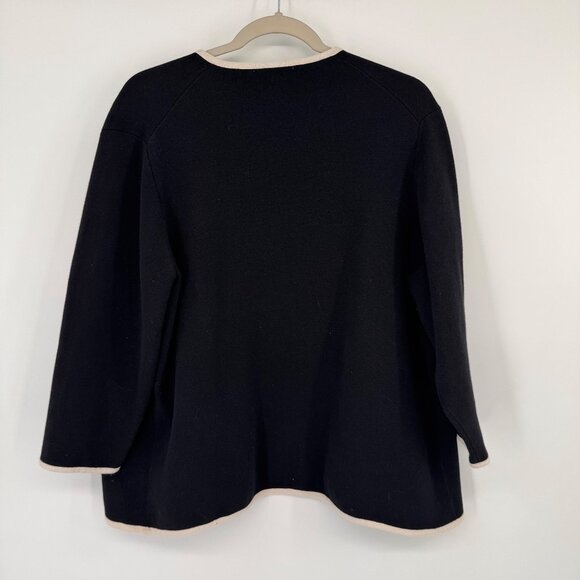 Coldwater Creek Womens Open Front Black jacket knit  Pockets Size 1X plus - Picture 7 of 13